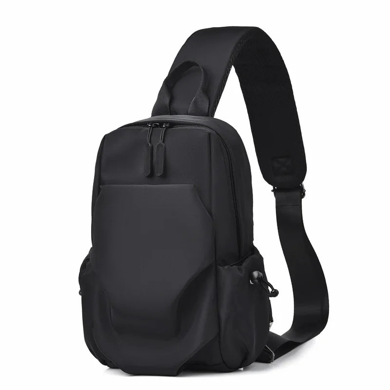 Men's Sports Chest Bag Waterproof Wear-resistant Multi-compartment Shoulder Crossbody Bag Outdoor Sports Travel Messenger Bag