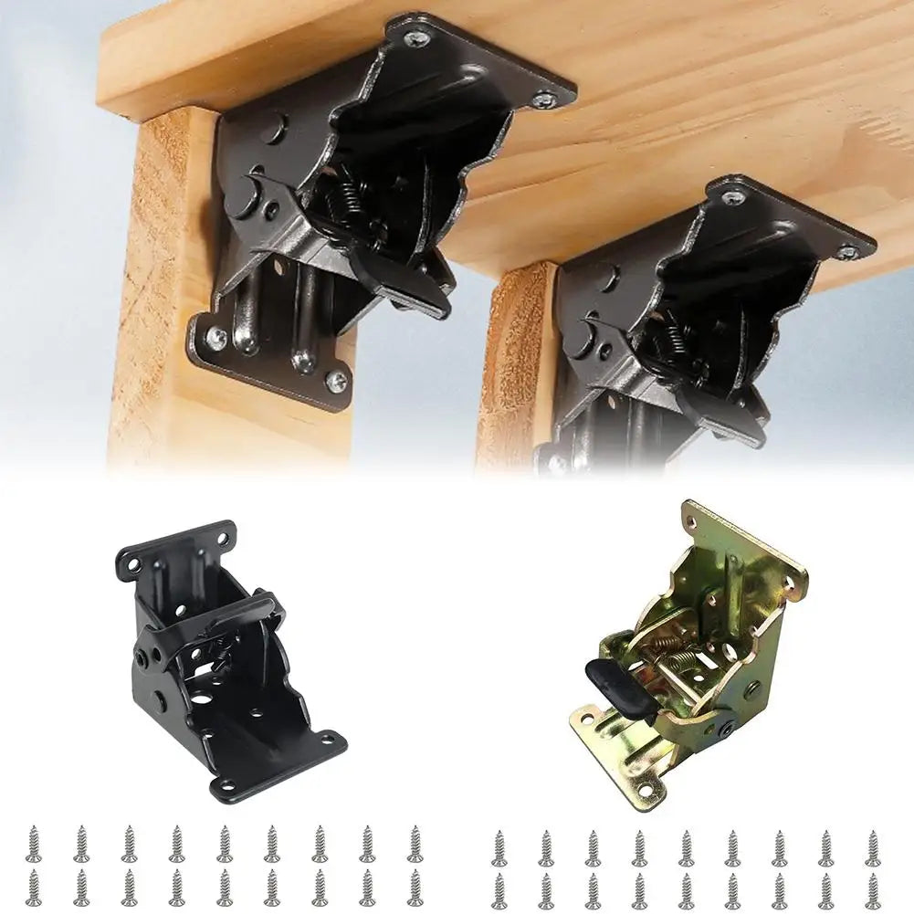 90-Degree Self-Locking Folding Hinge with Screws