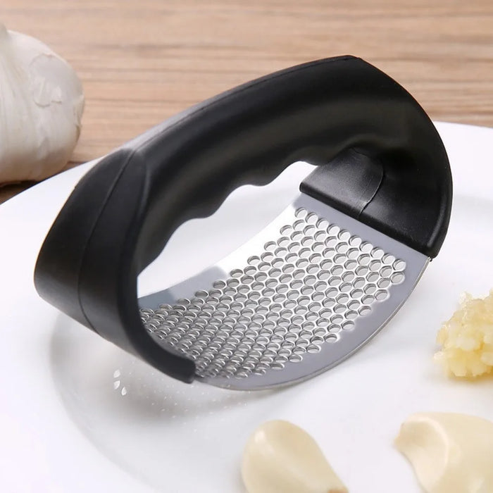 Ergonomic Stainless Steel Garlic Press