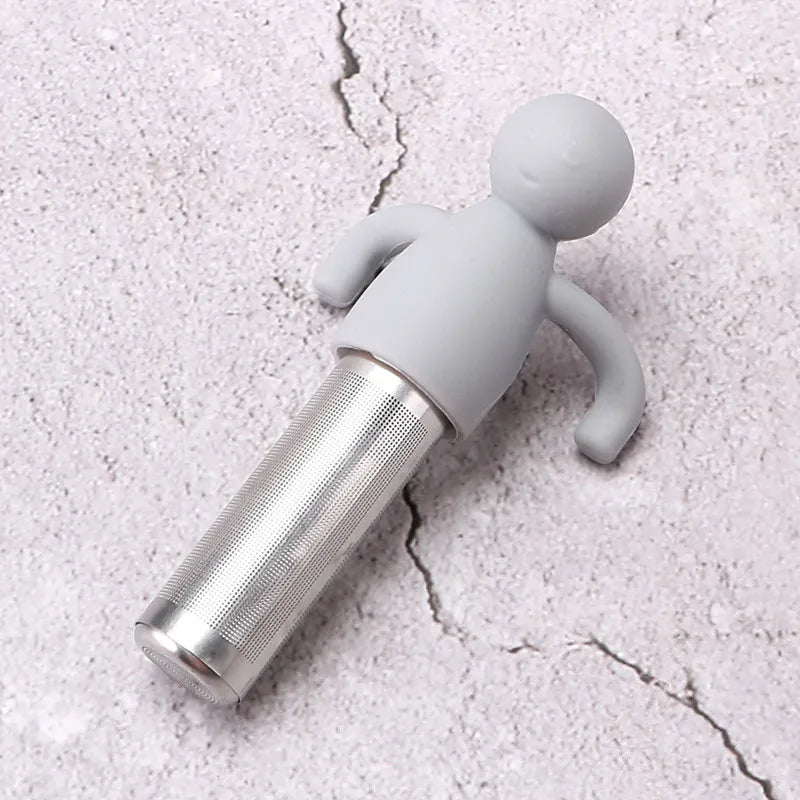 Creative Little Man-Shaped Tea Infuser with Silicone and Stainless Steel