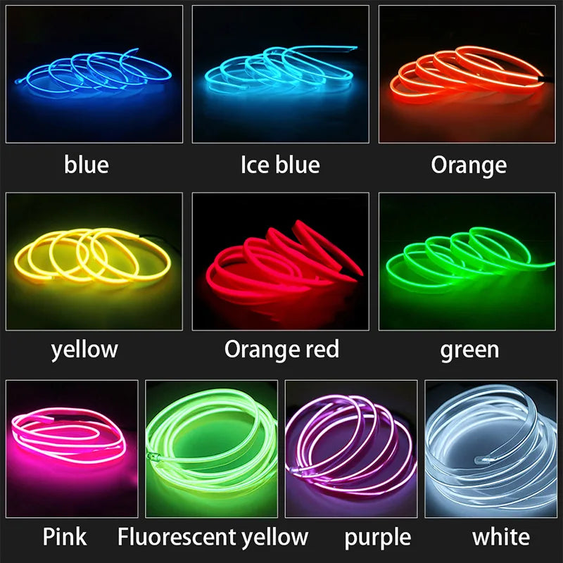 5/10M Car Interior LED Decorative Light Strips