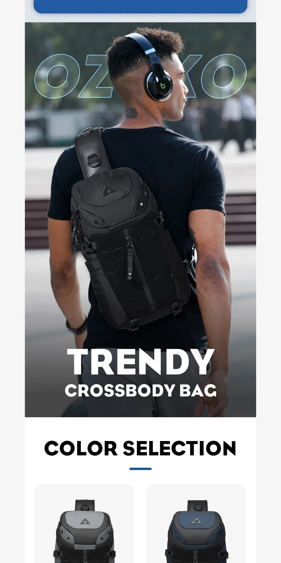 Mens Large Capacity Sports Waterproof Chest Bag Men Tactical Multifunctional Crossbody Bag Travel Shoulder Bags Рюкзаки Мужские