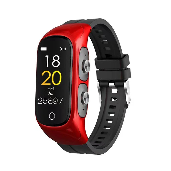 Smartwatch with Built-In Wireless Earbuds