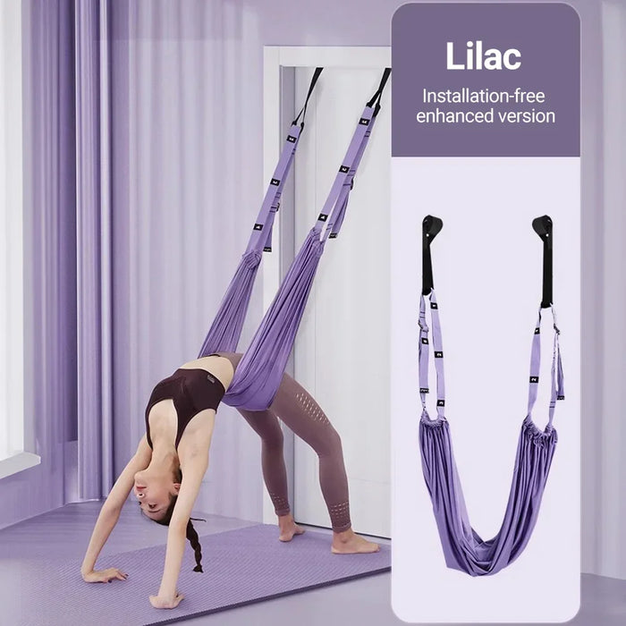 Aerial Yoga Hammock Strap – Stretching and Inversion Trainer for Flexibility and Strength