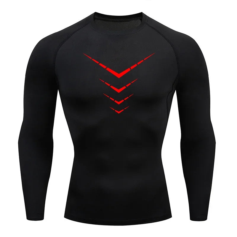 Compression Short Sleeve T-Shirt Men's Running Training Sports Wear Breathable Bodybuilding Top Workout Fitness Clothing