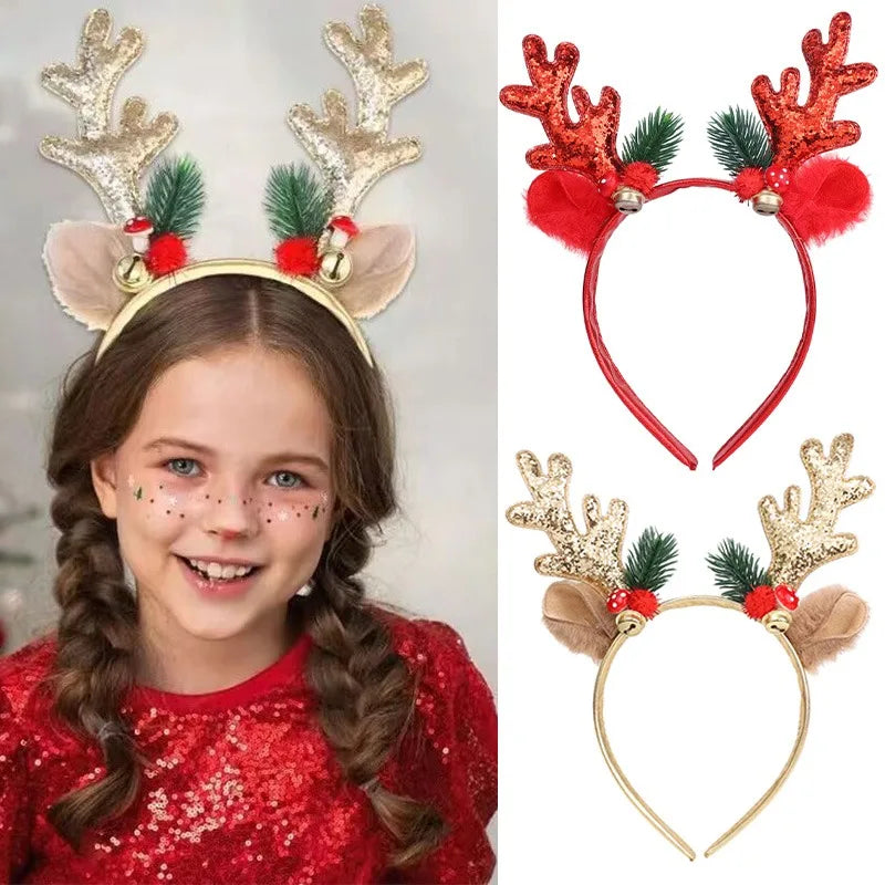 Sparkling Reindeer Antler Christmas Headbands