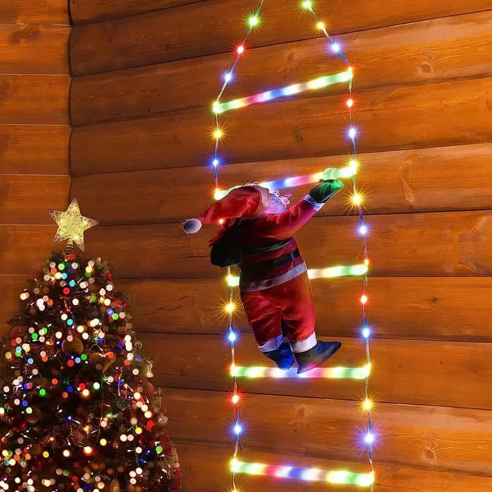 Climbing Santa LED Ladder Christmas Lights