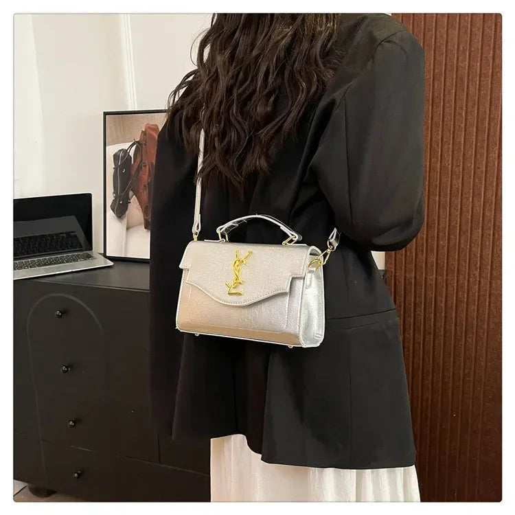 New Arrival 2025 Spring: Structured Textured Crossbody - Envelope Style, Detachable Chain, Women's Purse for Work & Events