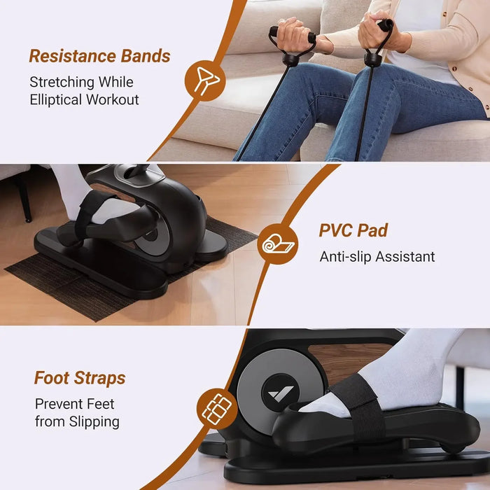 Under Desk Elliptical with Remote Control & Adjustable Speeds