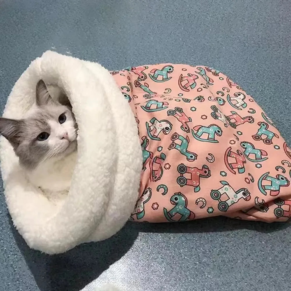 Warm and Cozy Cat Sleeping Bag Nest