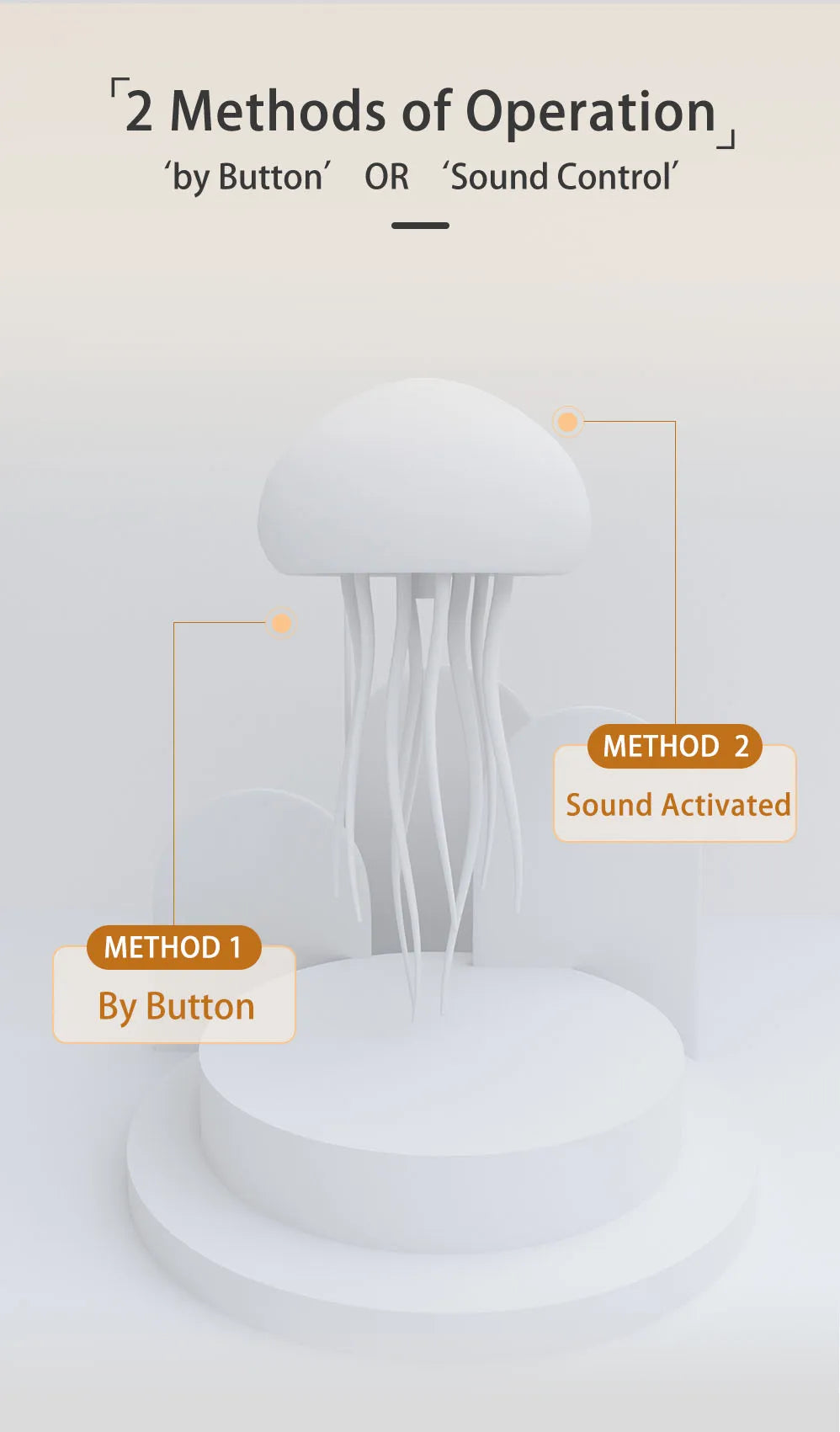 Creative Jellyfish Pendant Light – Voice-Controlled, USB Rechargeable Bedside Lamp