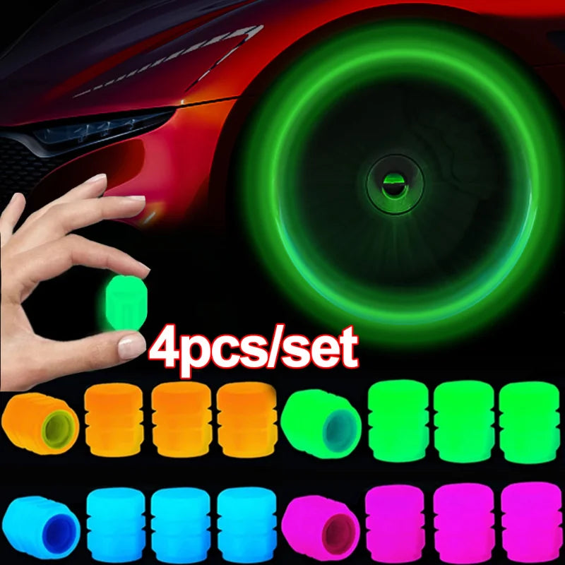 Luminous Tire Valve Caps (4-Pack)