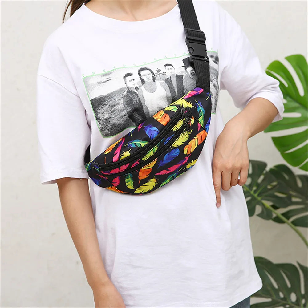 Men Women Waist Bag Zipper Chest Bag Sport Run Fanny Pack Crossbody Bag Fashion Waist Belt Bags Phone Purse Waist Pack for Women