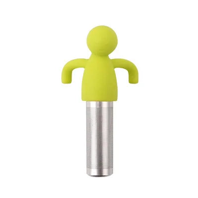 Creative Little Man-Shaped Tea Infuser with Silicone and Stainless Steel