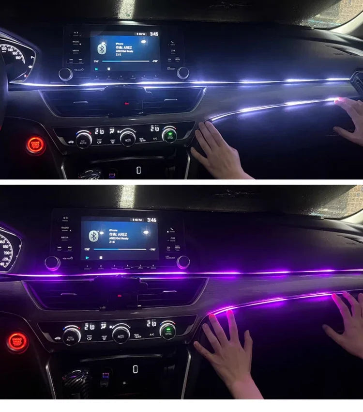 Colorful LED Car Interior Ambient Light - USB Powered with Remote Control