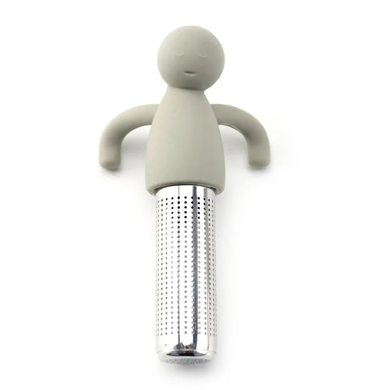 Creative Little Man-Shaped Tea Infuser with Silicone and Stainless Steel