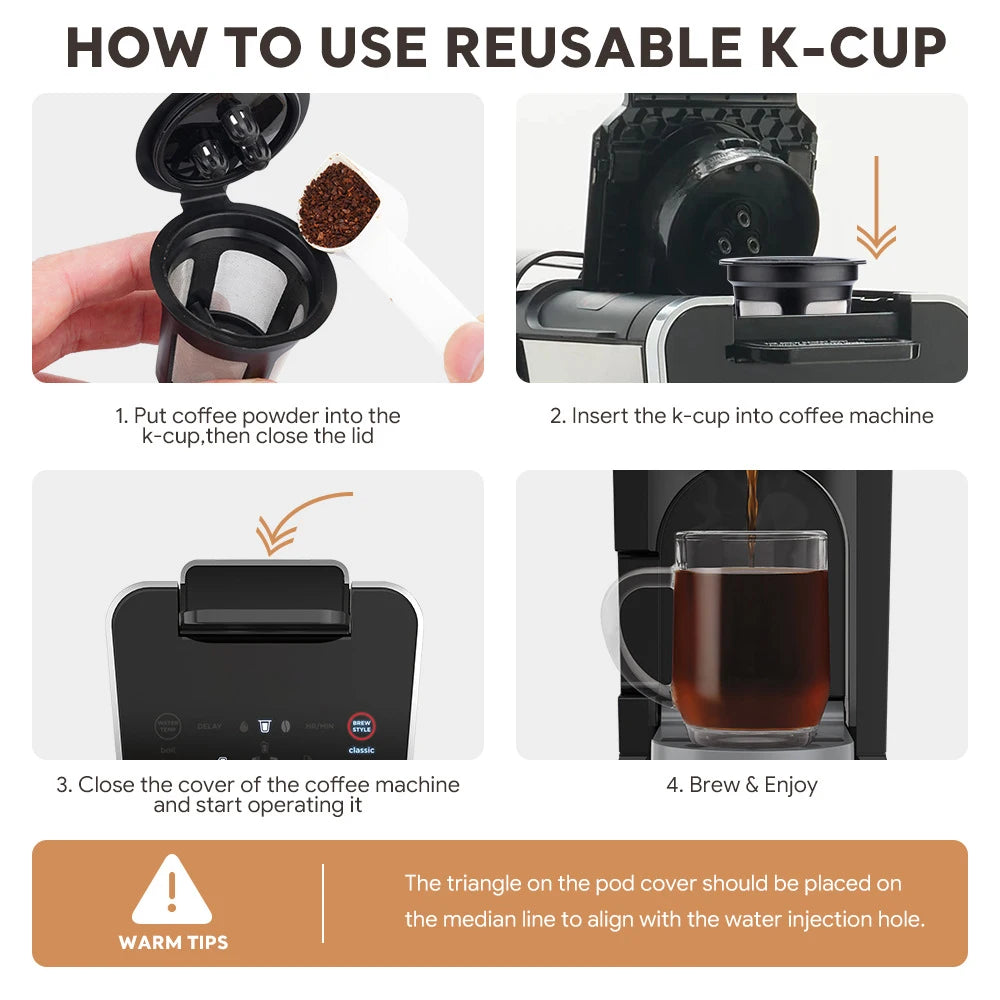 Reusable Coffee Filter Pod for Keurig K-Cup