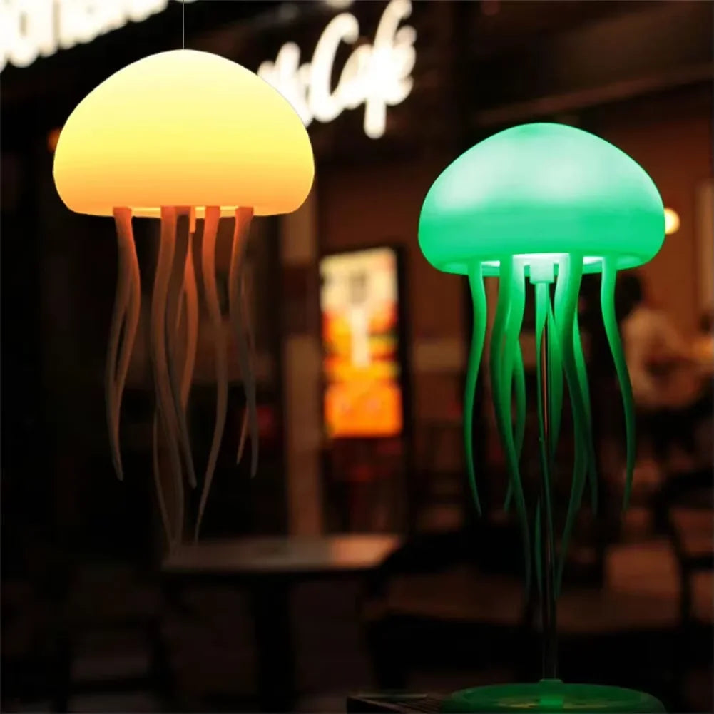 Creative Jellyfish Pendant Light – Voice-Controlled, USB Rechargeable Bedside Lamp