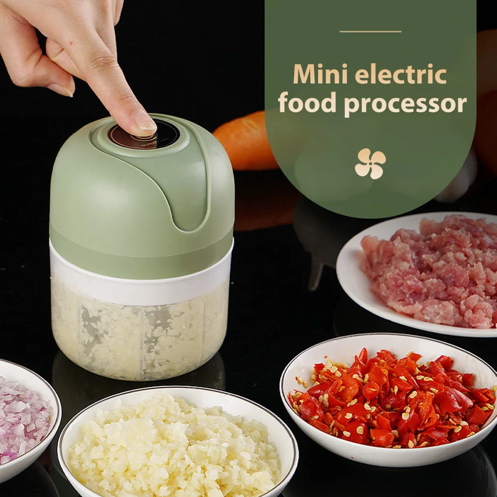 Mini Electric Food Processor - USB Charging Vegetable & Meat Chopper