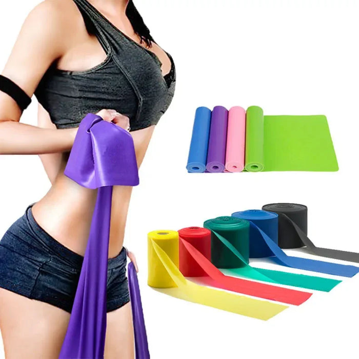 Yoga Resistance Bands – Natural Rubber Latex Elastic Bands for Pilates, Fitness, and Home Gym Workouts