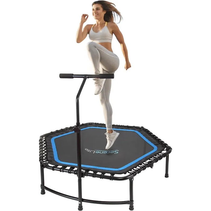 SereneLife 48" Mini Trampoline with Adjustable Handle