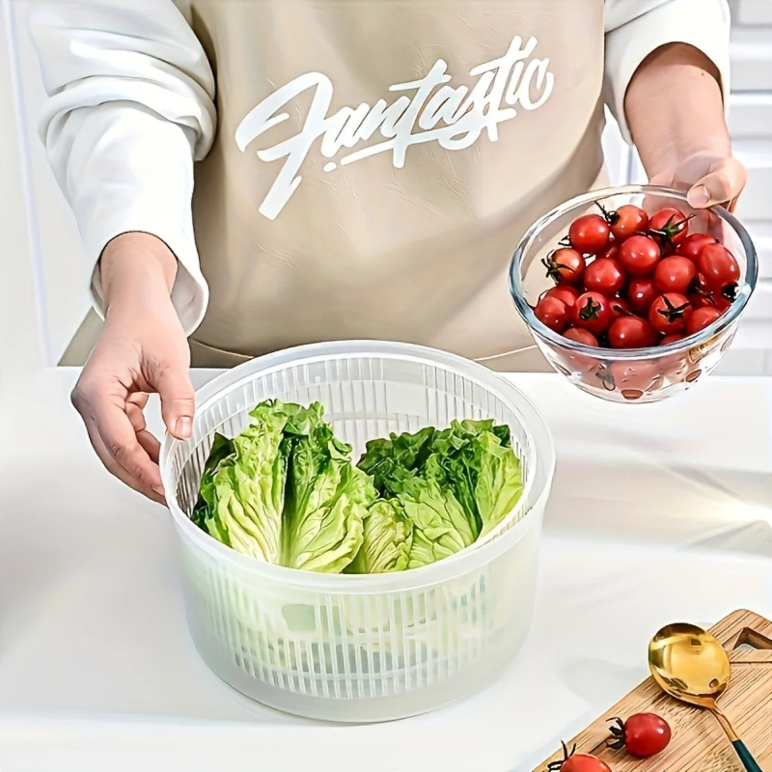 Vegetable & Salad Spinner with Colander Basket