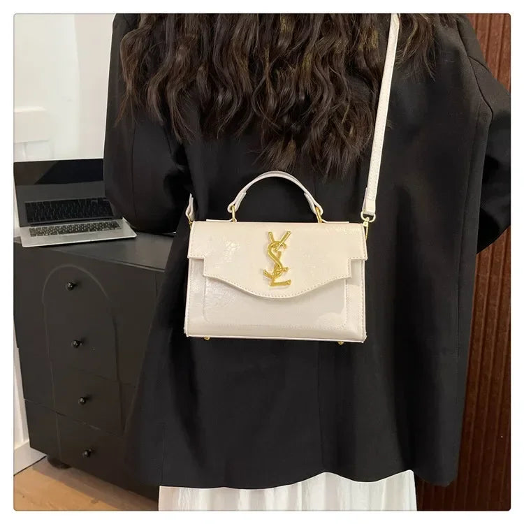 New Arrival 2025 Spring: Structured Textured Crossbody - Envelope Style, Detachable Chain, Women's Purse for Work & Events