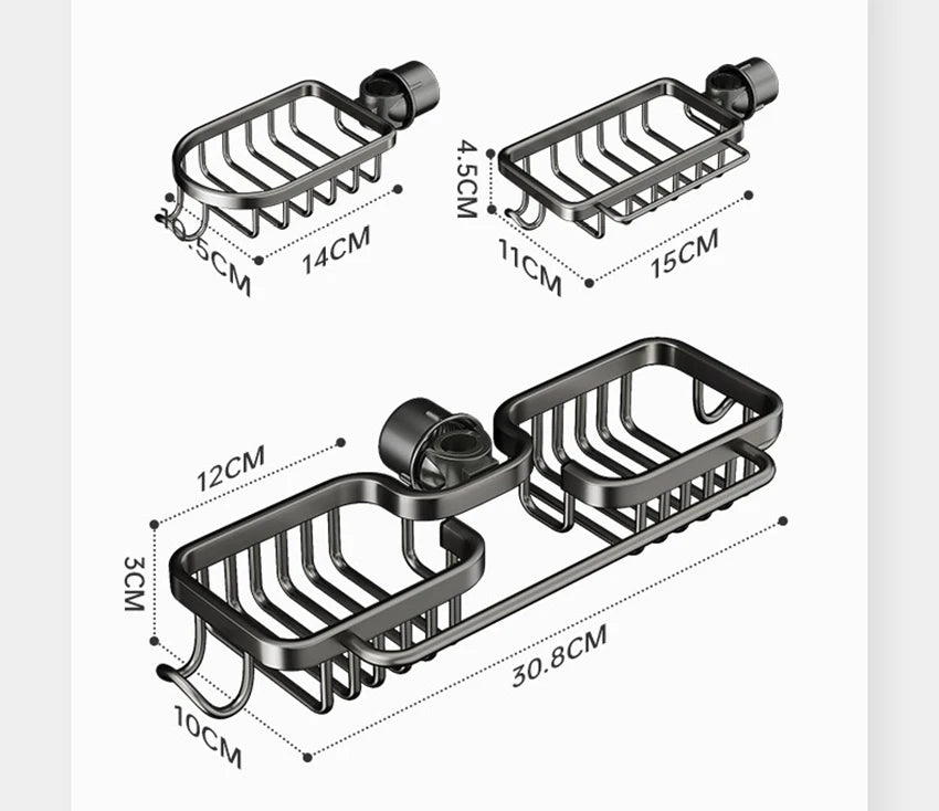 Rust-Proof Kitchen Faucet Drainer Rack & Soap Organizer