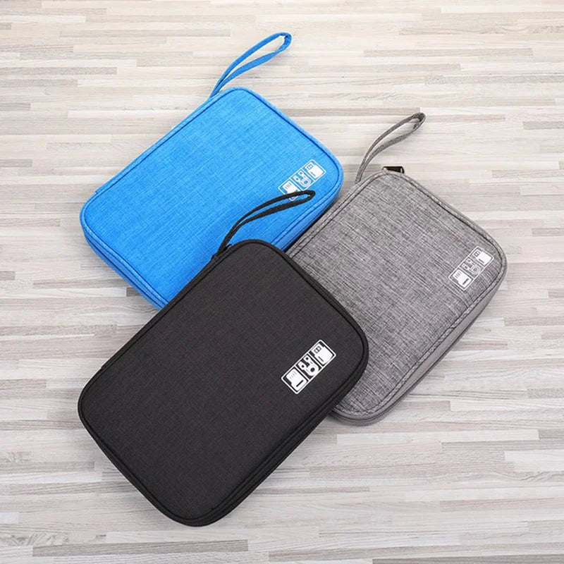 Portable Travel Cable Organizer Bag