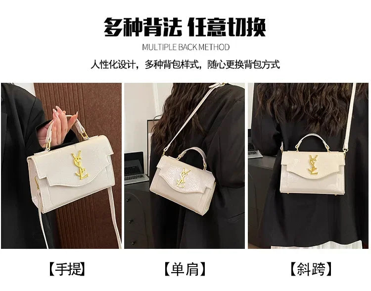 New Arrival 2025 Spring: Structured Textured Crossbody - Envelope Style, Detachable Chain, Women's Purse for Work & Events