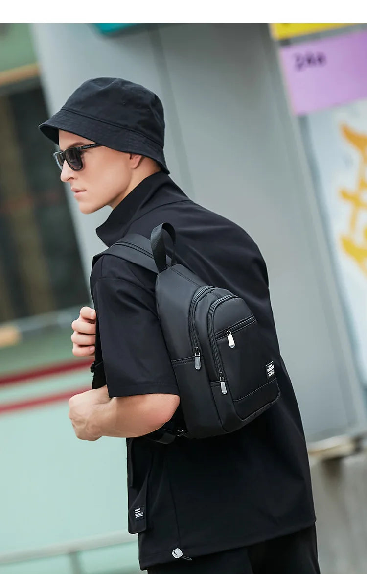 Casual Mini Men's Backpack Multifunction Lightweight Chest Bag Outdoor Backpacks Travel Small Backpack Men Chest Shoulder Bag