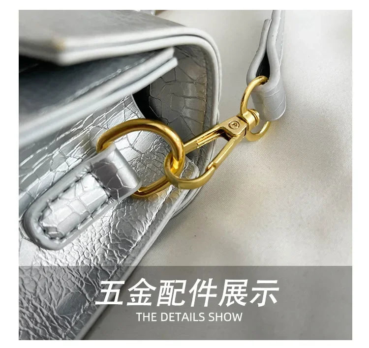 New Arrival 2025 Spring: Structured Textured Crossbody - Envelope Style, Detachable Chain, Women's Purse for Work & Events