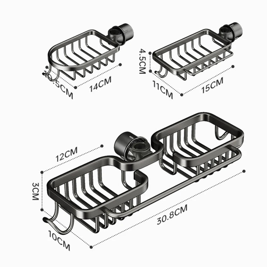 Rust-Proof Kitchen Faucet Drainer Rack & Soap Organizer