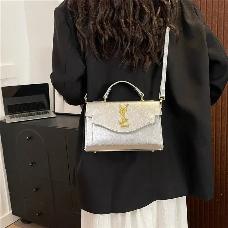 New Arrival 2025 Spring: Structured Textured Crossbody - Envelope Style, Detachable Chain, Women's Purse for Work & Events