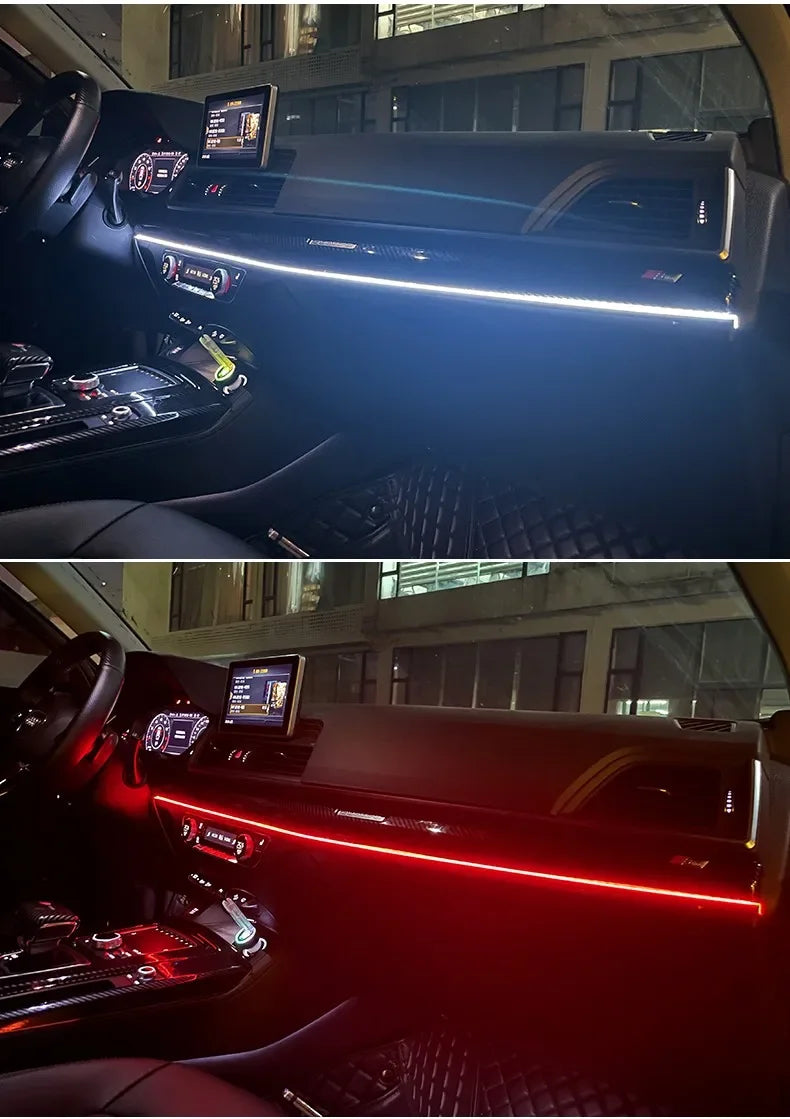 Colorful LED Car Interior Ambient Light - USB Powered with Remote Control