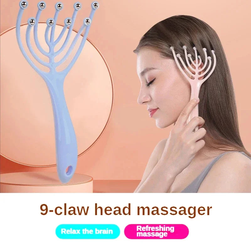 9-Claw Head Massager for Stress Relief