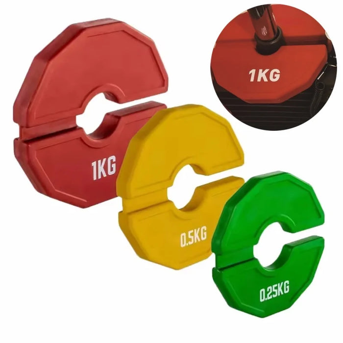 Rubber Fractional Weight Plates - 0.25/0.5/1 KG