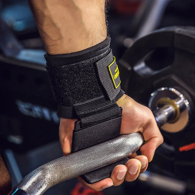 Heavy-Duty Weightlifting Hooks with Wrist Straps