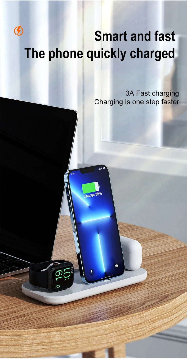 3-in-1 Wireless Charging Station for Apple Devices