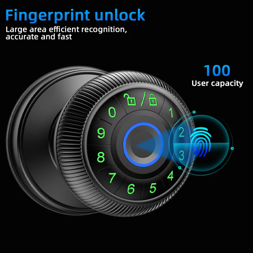 Smart Fingerprint Door Lock with Tuya App Control