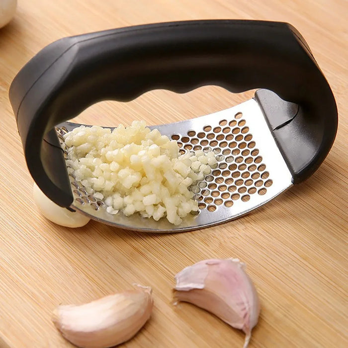 Ergonomic Stainless Steel Garlic Press