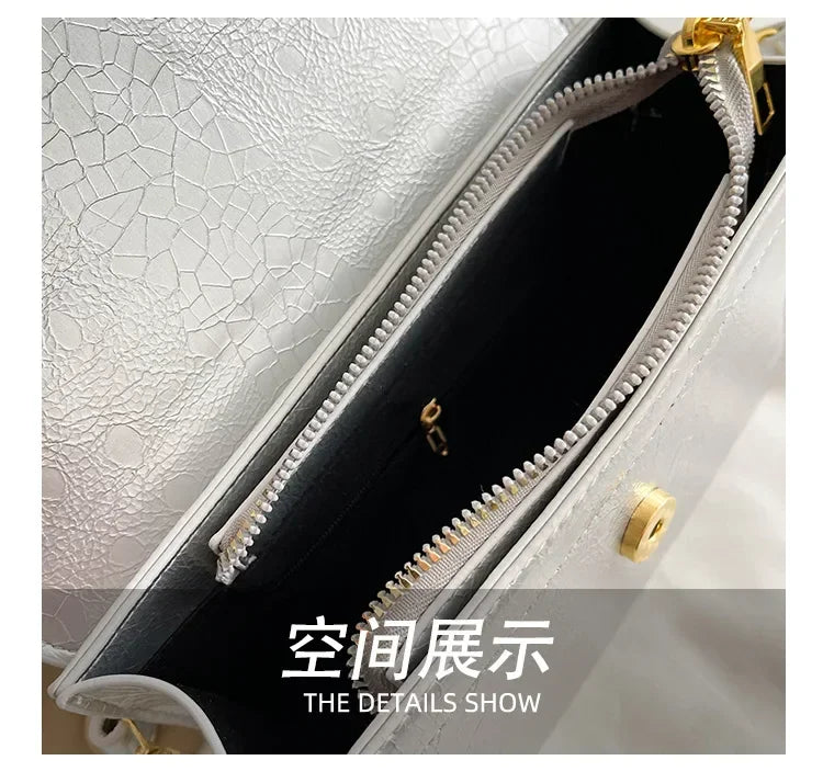 New Arrival 2025 Spring: Structured Textured Crossbody - Envelope Style, Detachable Chain, Women's Purse for Work & Events