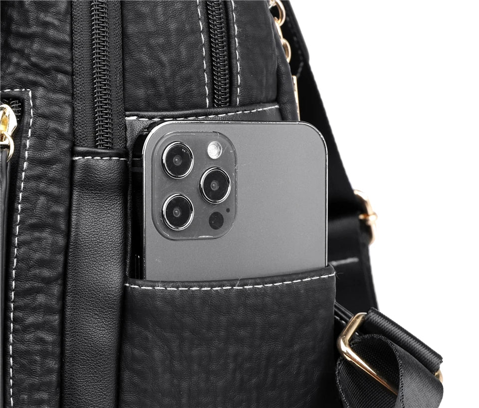 Fashion Backpacks Female High Quality Leather Bagpack for Women Rucksacks Large Capacity School Bag Ladies Travel Bags Mochilas