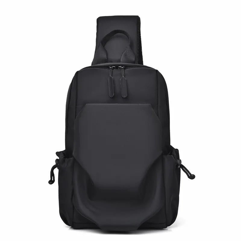 Men's Sports Chest Bag Waterproof Wear-resistant Multi-compartment Shoulder Crossbody Bag Outdoor Sports Travel Messenger Bag