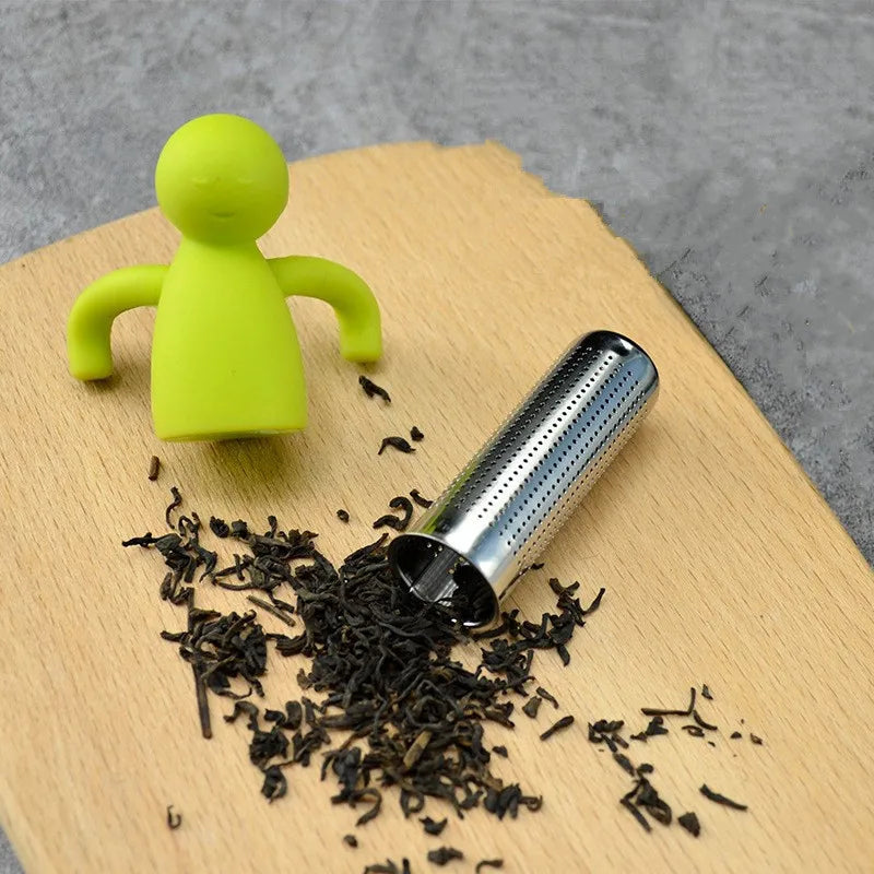 Creative Little Man-Shaped Tea Infuser with Silicone and Stainless Steel