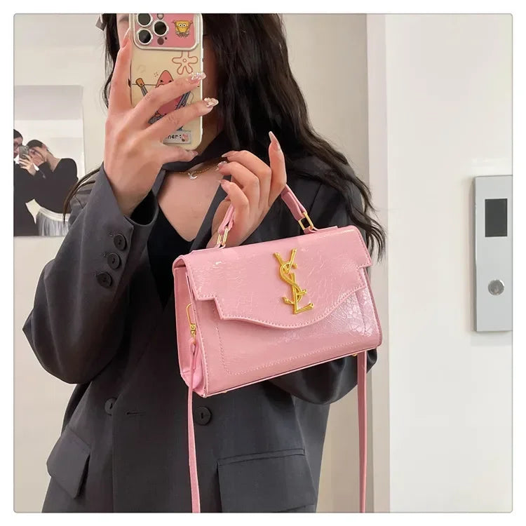 New Arrival 2025 Spring: Structured Textured Crossbody - Envelope Style, Detachable Chain, Women's Purse for Work & Events