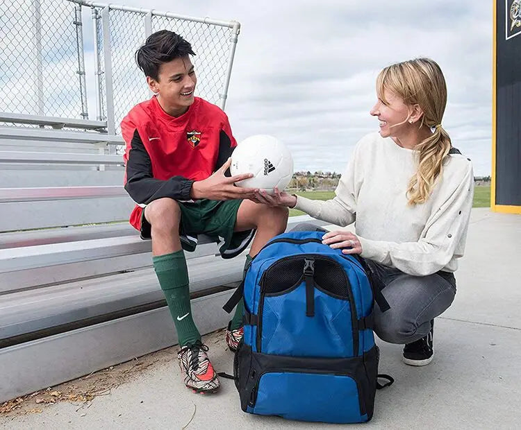 Large Sports Soccer Bag - Soccer Backpack & Bags for Basketball, Volleyball & Football with Separate Cleat and Shoes Compartment