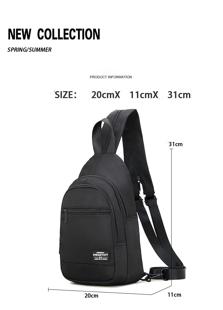 Casual Mini Men's Backpack Multifunction Lightweight Chest Bag Outdoor Backpacks Travel Small Backpack Men Chest Shoulder Bag