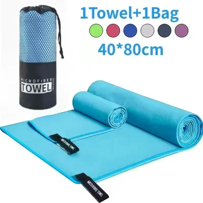 Quick-Drying Microfiber Sports Towels with Storage Bag