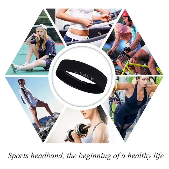 Elastic Sports Headbands – Sweat Absorption, Anti-Slip, Breathable Headband for Yoga, Running, and Workout